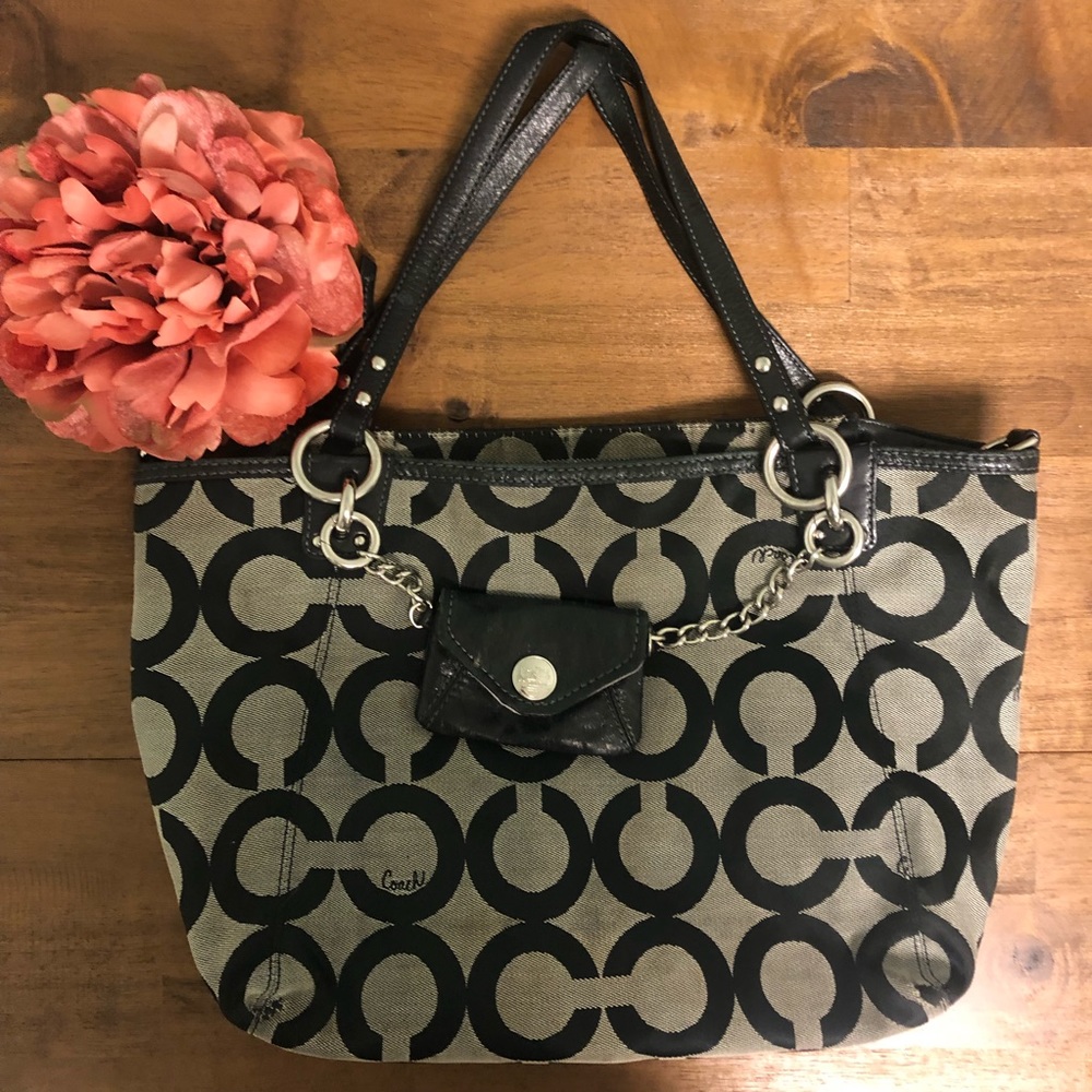 Coach Signature Trapeze Tote